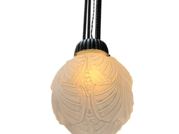 Art Deco Muller Frères Luneville Style Pendant Light, 1930s